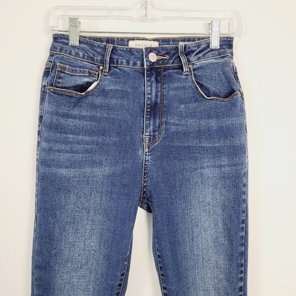 Pac Sun Super High Rise Skinniest Jeans Med Wash Size 26 Slimming - Picture 2 of 7